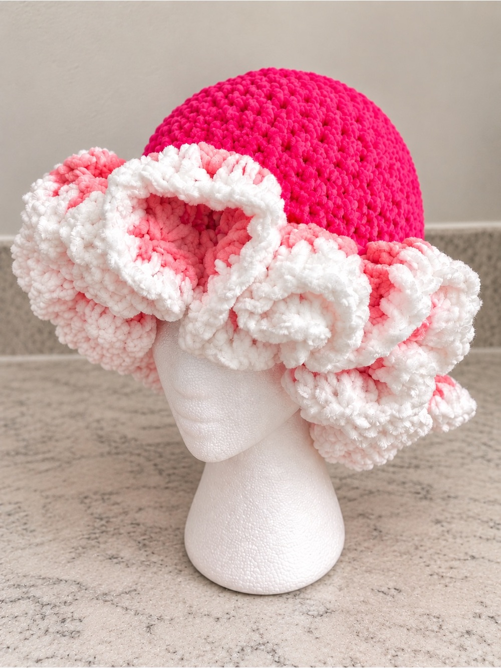 Pretty in Pink Ruffle hat